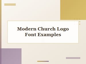 Modern Church Sans Font Logo Examples